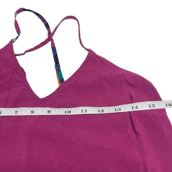 Old Navy Fuschia Tropical Print Spaghetti Strap Maxi Dress - Tall MI0102 - Picture 4 of 9